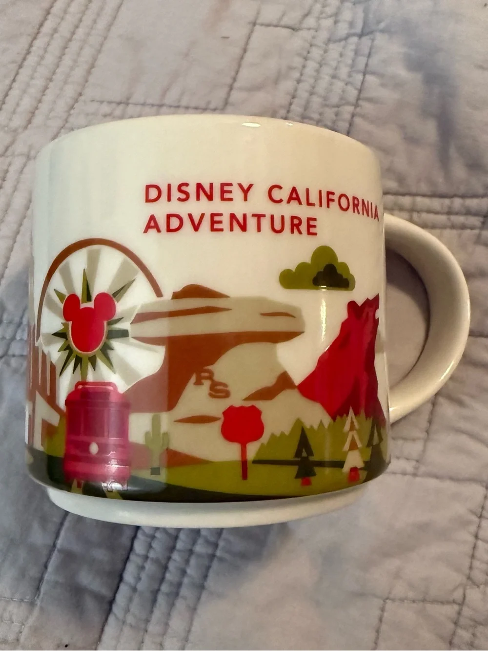Disney California Adventure White Scenic Coffee Mug